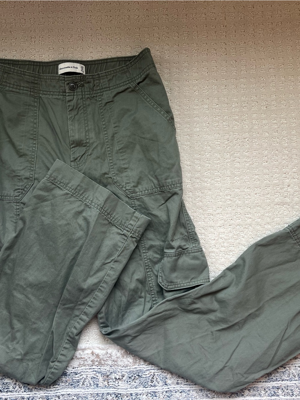 Abercrombie & Fitch Green Cargo Pants - Picture 2 of 5